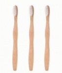 Biodegradable Round Head White Bamboo Toothbrush