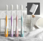Comfortable travel manual plastic handle adult oral toothbrush