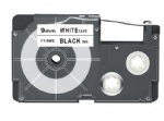 Negro sobre blanco PT-9WE compatible para Casio PT-9WE EZ tape XR-9WE XR-9WE1 ez label Cartuchos de cinta