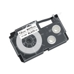 Etiqueta compatible XR-12WE PT-12WE 12 mm * 8 m Negro sobre blanco Cintas de etiquetas para KL-7400 KL-780 KL-8800