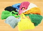 Portable Colorful Mesh Tote Cotton Mesh Bag Reusable Shopping
