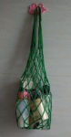 Green handmade string bag