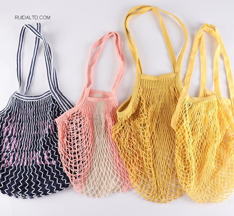New Style cotton mesh bag with knitting